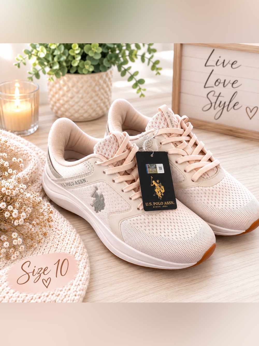 U.S. Polo Assn. Women's beige Athletic Sneakers